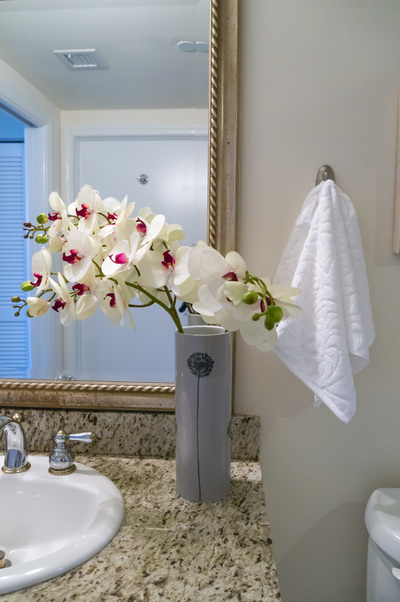 Bathroom Staging Ideas using orchids