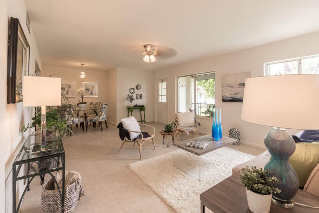 West Palm Beach Condo Living Room Staging 